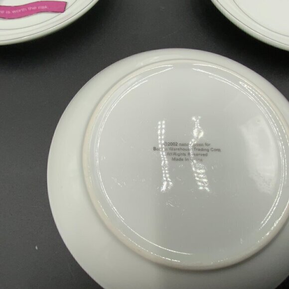 Set of 4 Fortune Cookie Appetizer Plates Nancy Green Boston Warehouse Trdg 2002 - Picture 8 of 8